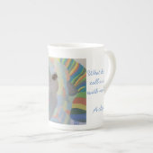 ヒツジの冗談のマグのサファイアのHallidayの芸術家 ボーンチャイナマグカップ (正面右)