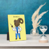 ヒツジの医者漫画のイラストレーション フォトプラーク (側面)