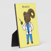 ヒツジの医者漫画のイラストレーション フォトプラーク (側面)