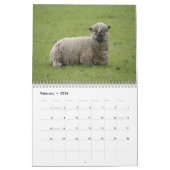 ヒツジの壁掛けカレンダー カレンダー (2月 2026)