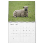 ヒツジの壁掛けカレンダー カレンダー (2月 2027)
