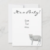 ヒツジの家畜の招待状 招待状 (裏面)