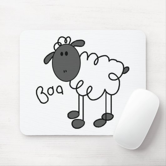 ヒツジの棒の姿のマウスパッド マウスパッド (マウス)