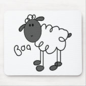 ヒツジの棒の姿のマウスパッド マウスパッド (正面)
