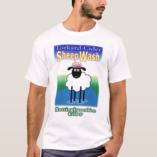 ヒツジの洗浄りんご酒 Tシャツ (正面)