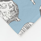 ヒツジの淡いブルーパターンフリースブランケット フリースブランケット (角)