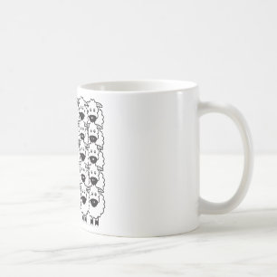 ヒツジの滑らか上塗を施してあるボーダーコリー コーヒーマグカップ