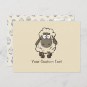 ヒツジの漫画ベージュ ポストカード (正面/裏面)