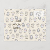 ヒツジの漫画ベージュ ポストカード (裏面)