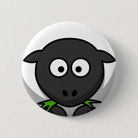 ヒツジの皮 缶バッジ (正面)