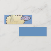 ヒツジの細いプロフィールカードを数えている子供 スキニー名刺 (正面/裏面)