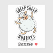 ヒツジの群れおもしろい動物パン シール (シート)