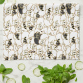 ヒツジの群 キッチンタオル (折り畳み)