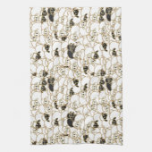 ヒツジの群 キッチンタオル (縦)