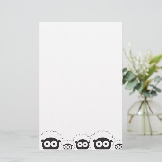 ヒツジの群 便箋 (スタンド正面)