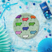 ヒツジの虹 ペーパープレート (パーティー)