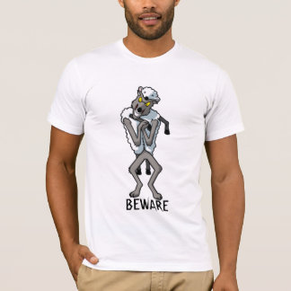 ヒツジの衣類のオオカミの用心して下さい Tシャツ