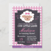 ヒツジの誕生日の招待状 招待状 (正面)