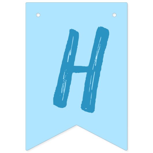 ヒツジの誕生日パーティーブルー バンティングフラッグ (第2の旗)