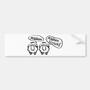 ヒツジのschafeのmääähhhのmäähhhのselber! バンパーステッカー