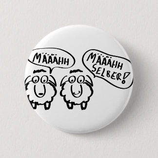 ヒツジのschafeのmääähhhのmäähhhのselber! 缶バッジ