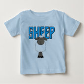 ヒツジのTシャツおよびギフト ベビーTシャツ (正面)