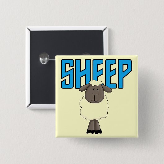 ヒツジのTシャツおよびギフト 缶バッジ (正面&裏面)
