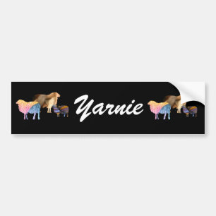 ヒツジのYarnieのバンパーステッカー バンパーステッカー