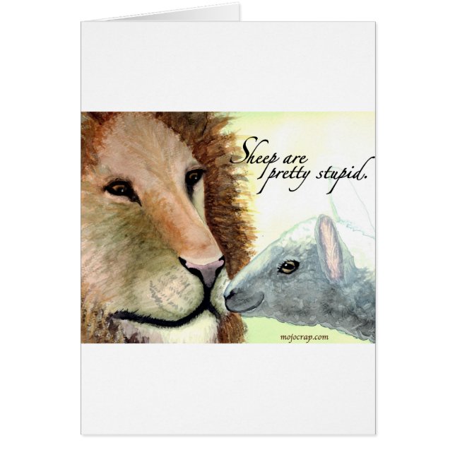 ヒツジはかわいらしい愚かです (正面)