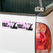 ヒツジは二重バンパーステッカーを感動させます バンパーステッカー (トラック上)