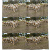 ヒツジは来歩き出した。 シャワーカーテン (正面)