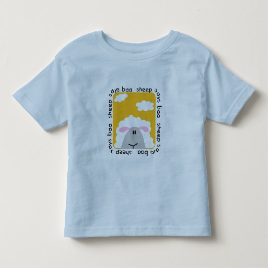 ヒツジは羊の鳴き声のTシャツおよびギフトを言います トドラーTシャツ (正面)
