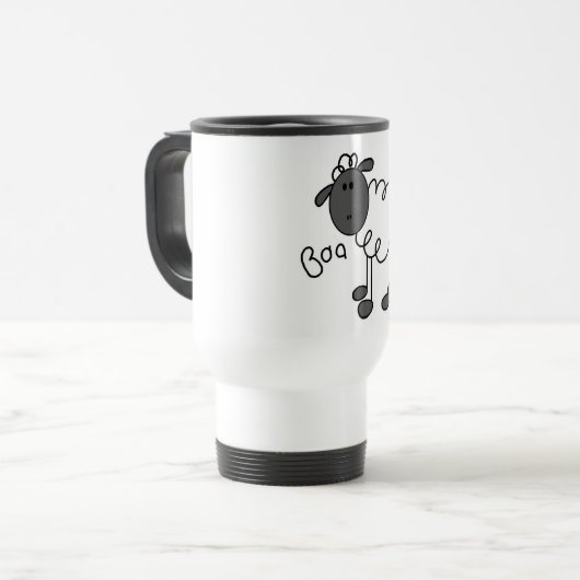 ヒツジは羊の鳴き声のTシャツおよびギフトを言います トラベルマグ (正面左)