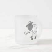 ヒツジは羊の鳴き声のTシャツおよびギフトを言います フロストグラスマグカップ (正面右)