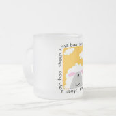 ヒツジは羊の鳴き声のTシャツおよびギフトを言います フロストグラスマグカップ (正面左)