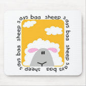 ヒツジは羊の鳴き声のTシャツおよびギフトを言います マウスパッド (正面)