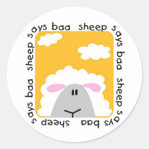 ヒツジは羊の鳴き声のTシャツおよびギフトを言います ラウンドシール