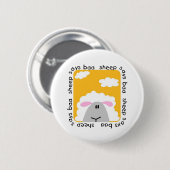 ヒツジは羊の鳴き声のTシャツおよびギフトを言います 缶バッジ (正面&裏面)
