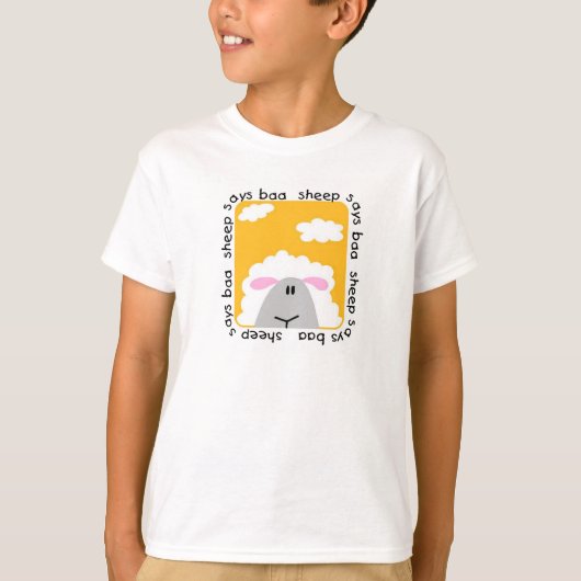 ヒツジは羊の鳴き声のTシャツおよびギフトを言います Tシャツ (正面)