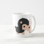 ヒツジは-白を11のozのクラシックで白いマグ襲います コーヒーマグカップ (正面右)