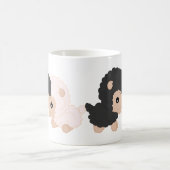 ヒツジは-白を11のozのクラシックで白いマグ襲います コーヒーマグカップ (中央)