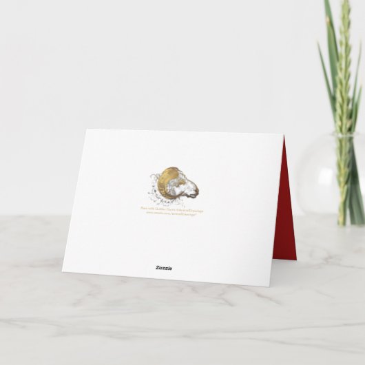 ヒツジまたはラムのカスタム年の旧正月 シーズンカード (裏面)