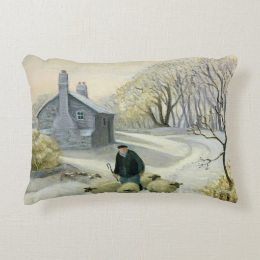 ヒツジを導くこと アクセントクッション (正面)