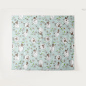 ヒツジを青い海で数える タペストリー (正面(横))