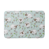 ヒツジを青い海で数える バスマット (正面)