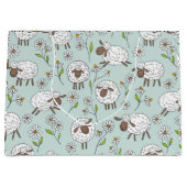 ヒツジを青い海で数える ラージペーパーバッグ (正面)