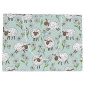 ヒツジを青い海で数える ラージペーパーバッグ (裏面)