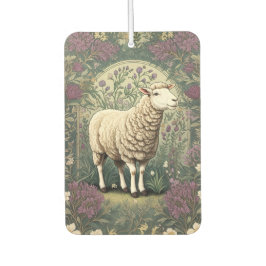 ヒツジエレガントラベンダーフローラ背景 カーエアーフレッシュナー