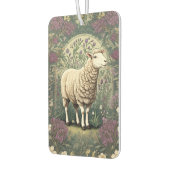 ヒツジエレガントラベンダーフローラ背景 カーエアーフレッシュナー (左)