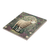 ヒツジエレガントラベンダーフローラ背景 タイル (側面)